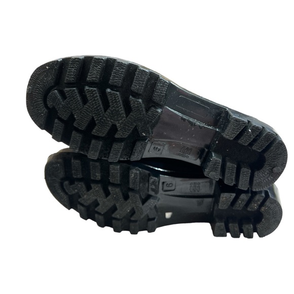 Sz6M Nicole Miller New York Black Rainy Day Rain Boots - Picture 6 of 6